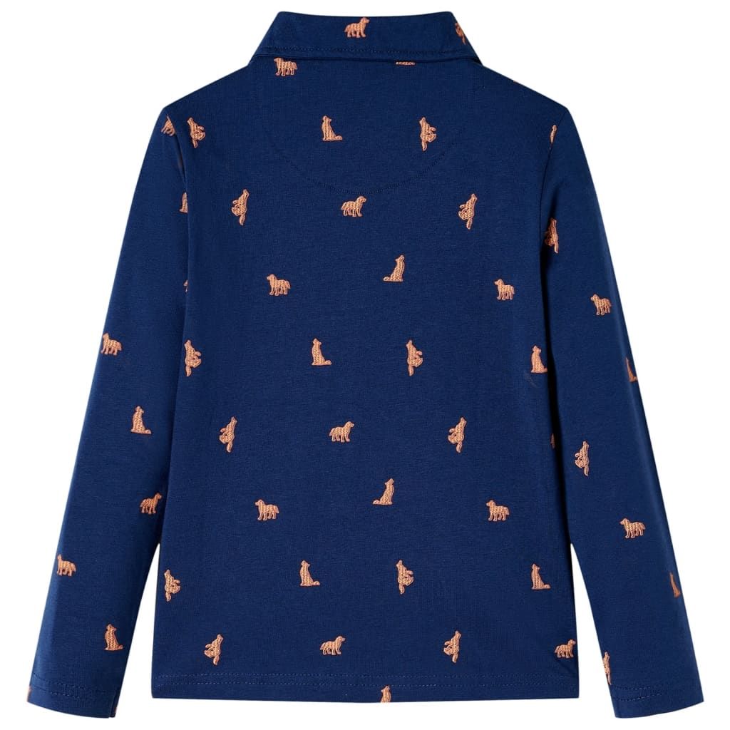 Camicia per Bambini Blu Marino 104 vidaXL