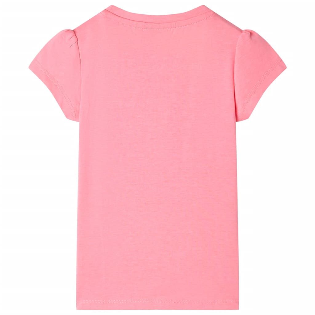 Maglietta da Bambina Rosa Neon 116 vidaXL