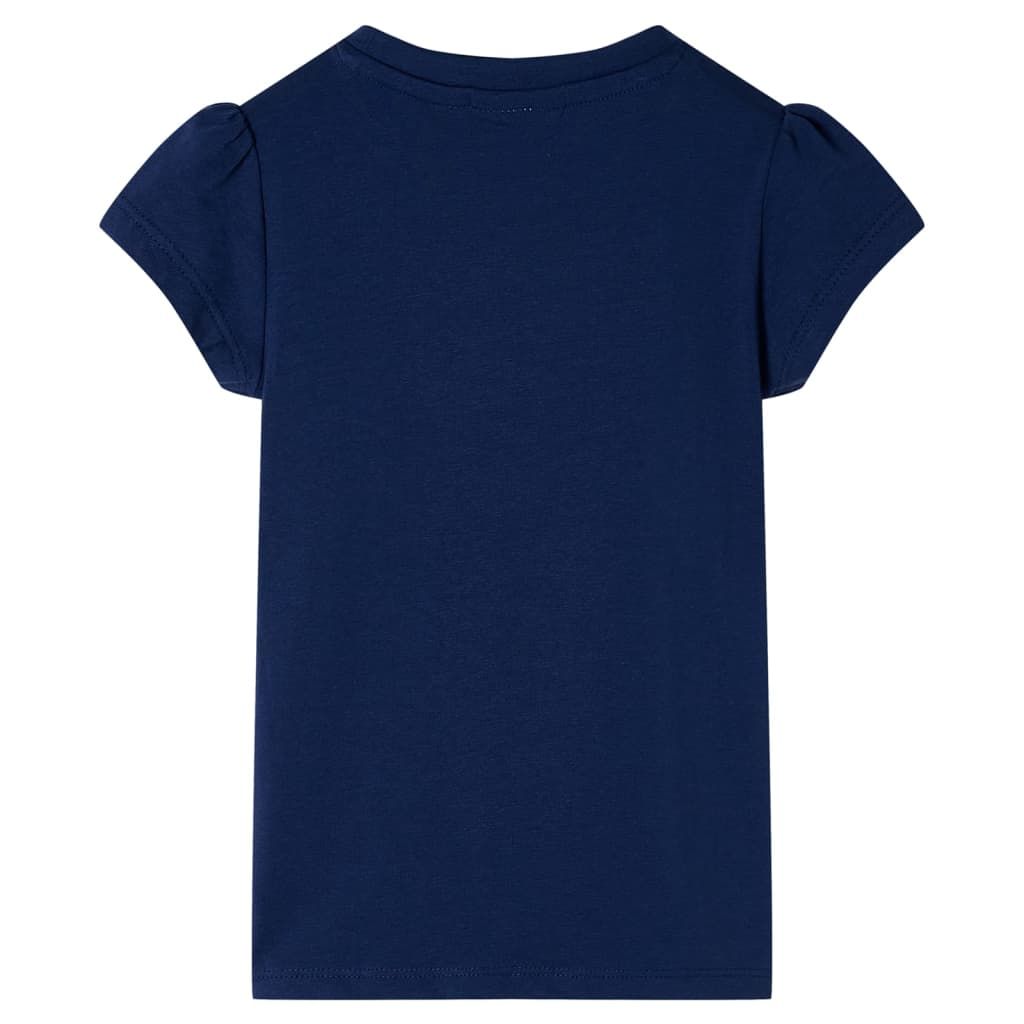 Maglietta da Bambina Blu Marino 116 vidaXL