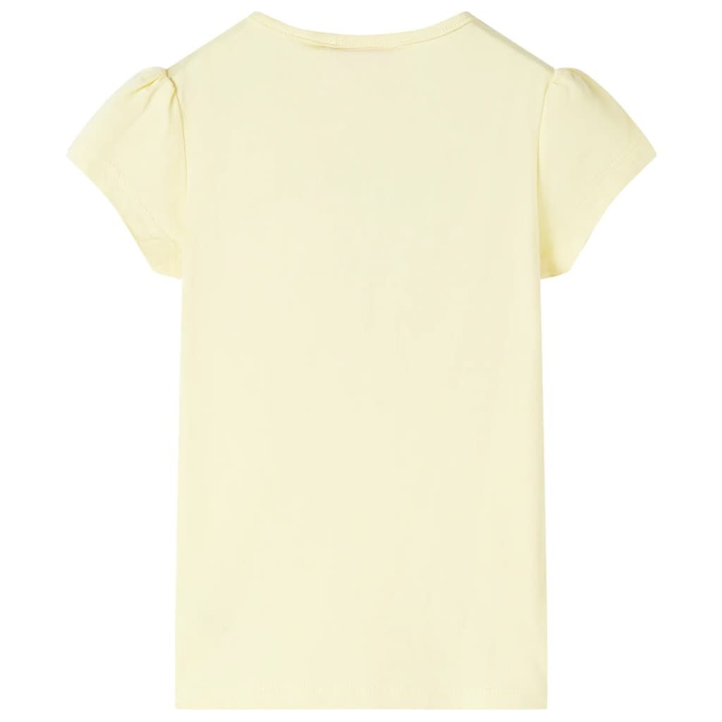 Maglietta da Bambina Giallo Tenue 92 vidaXL