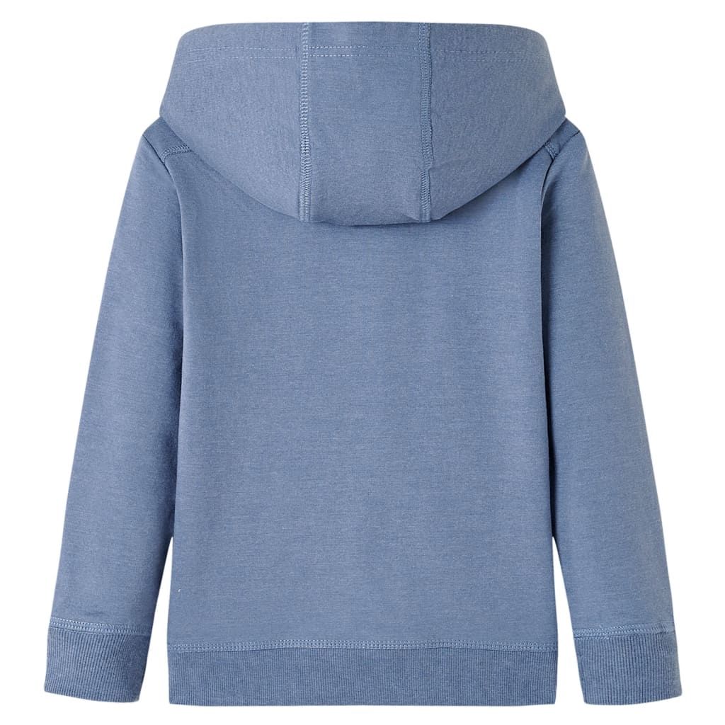 Felpa con Cappuccio per Bambini Blu Mélange 104 vidaXL
