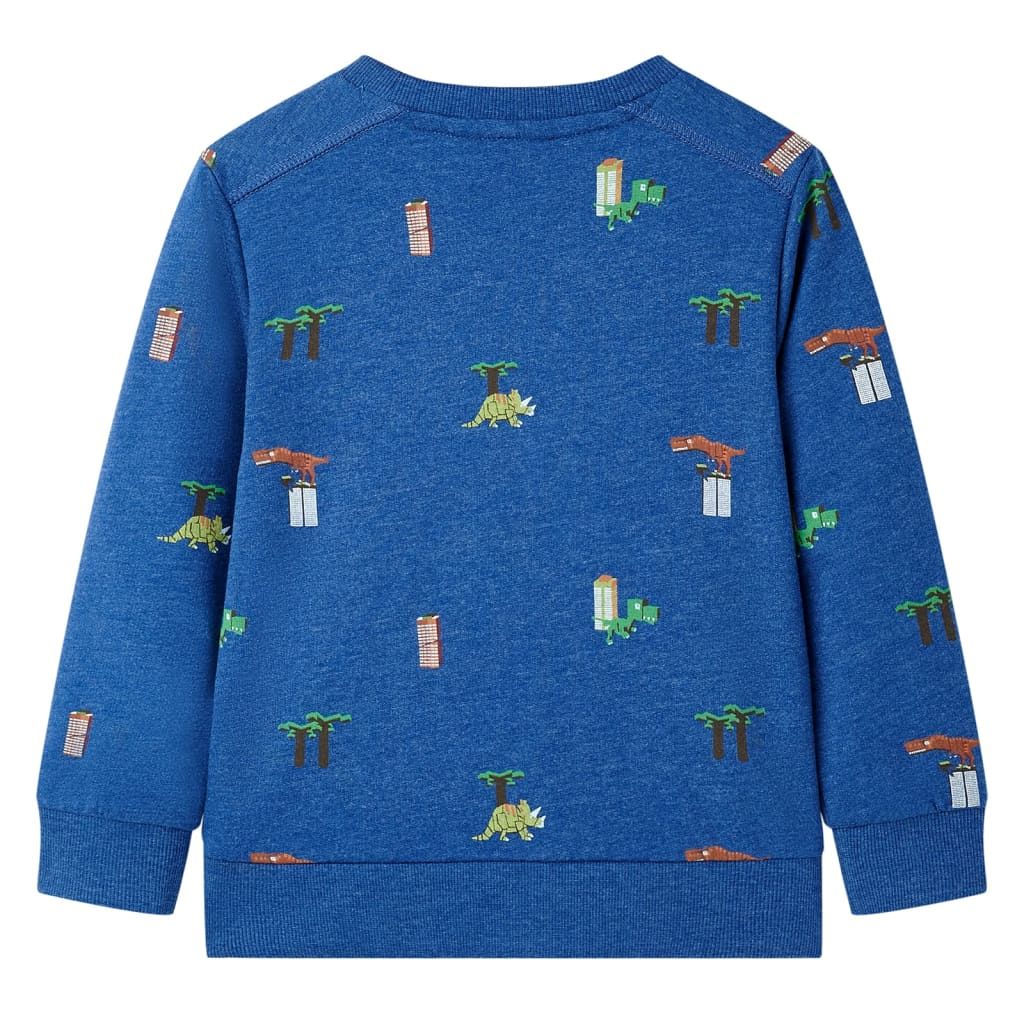 Felpa da Bambino Blu Scuro Mélange 104 vidaXL