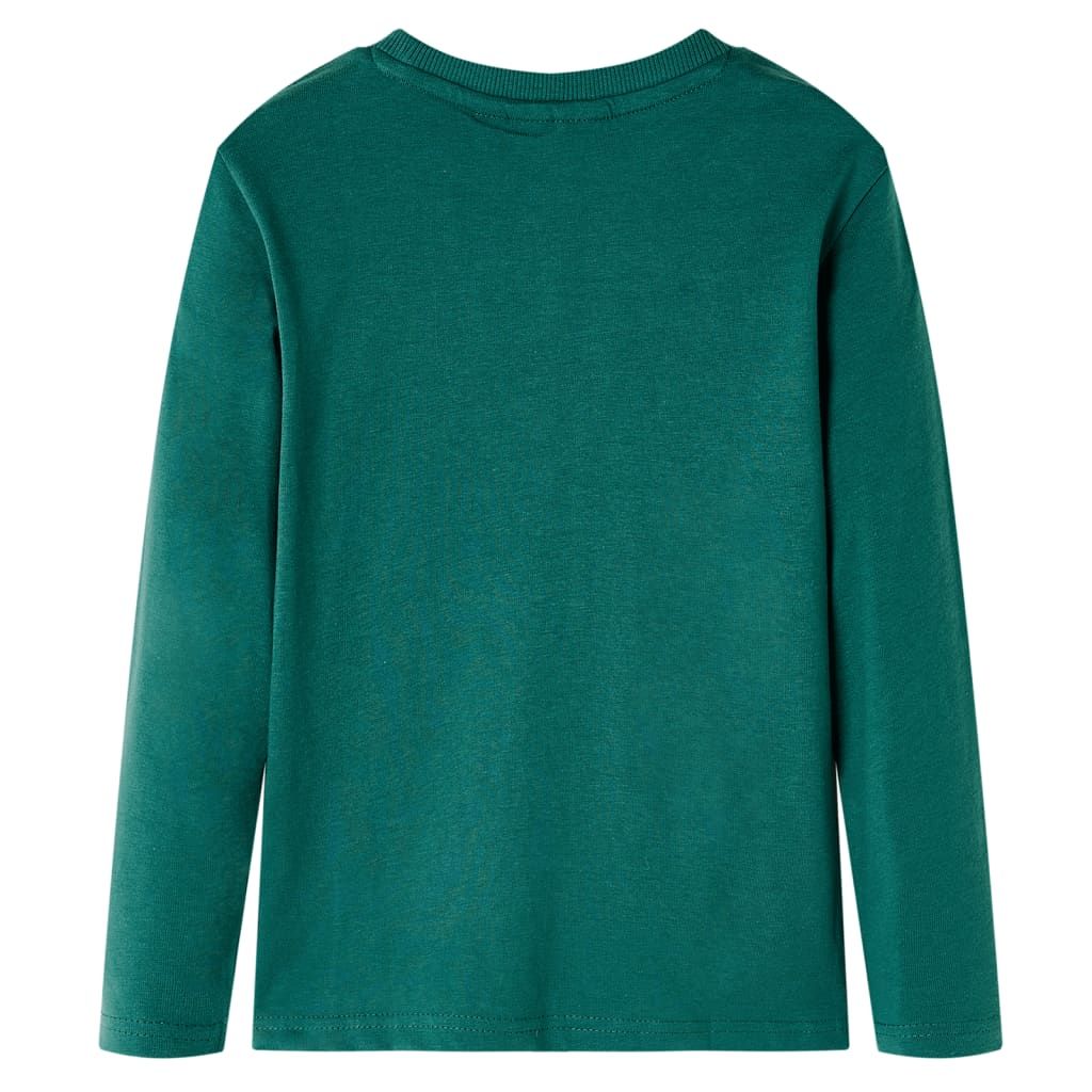Maglietta per Bambini Maniche Lunghe Verde 92 vidaXL