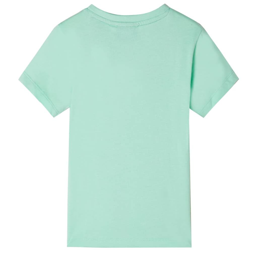Maglietta da Bambino Maniche Corte Verde Chiaro 116 vidaXL