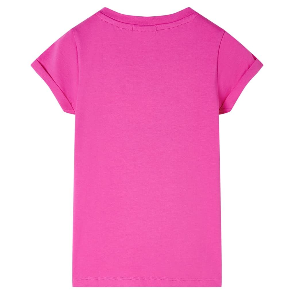 Maglietta da Bambina Rosa Scuro 128 vidaXL