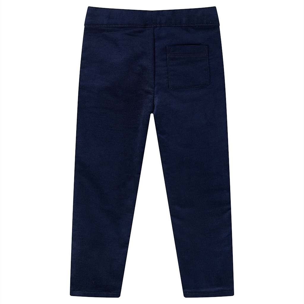 Pantaloni da Bambino Blu Marino Scuro 92 vidaXL