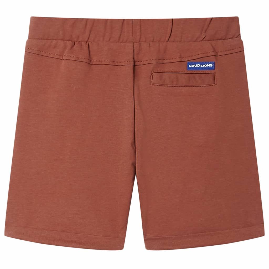 Pantaloncini per Bambini con Coulisse Marrone 128 vidaXL