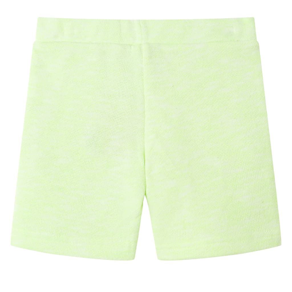 Pantaloncini per Bambini con Coulisse Giallo Neon 140 vidaXL