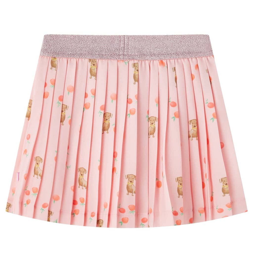 Gonna Plissettata da Bambina Arancione Chiaro 104 vidaXL