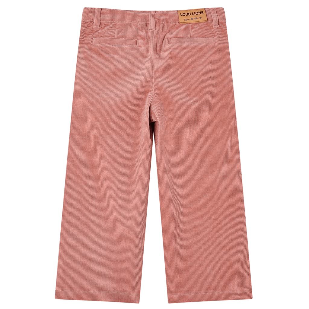 Pantaloni per Bambini in Velluto a Coste Rosa Antico 128 vidaXL