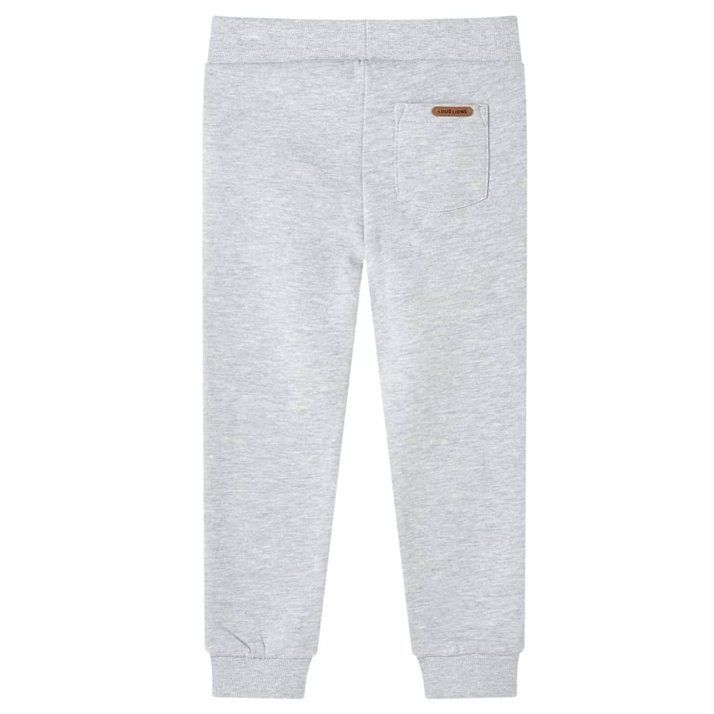 Pantaloni Tuta per Bambini Grigio Mélange 104 vidaXL