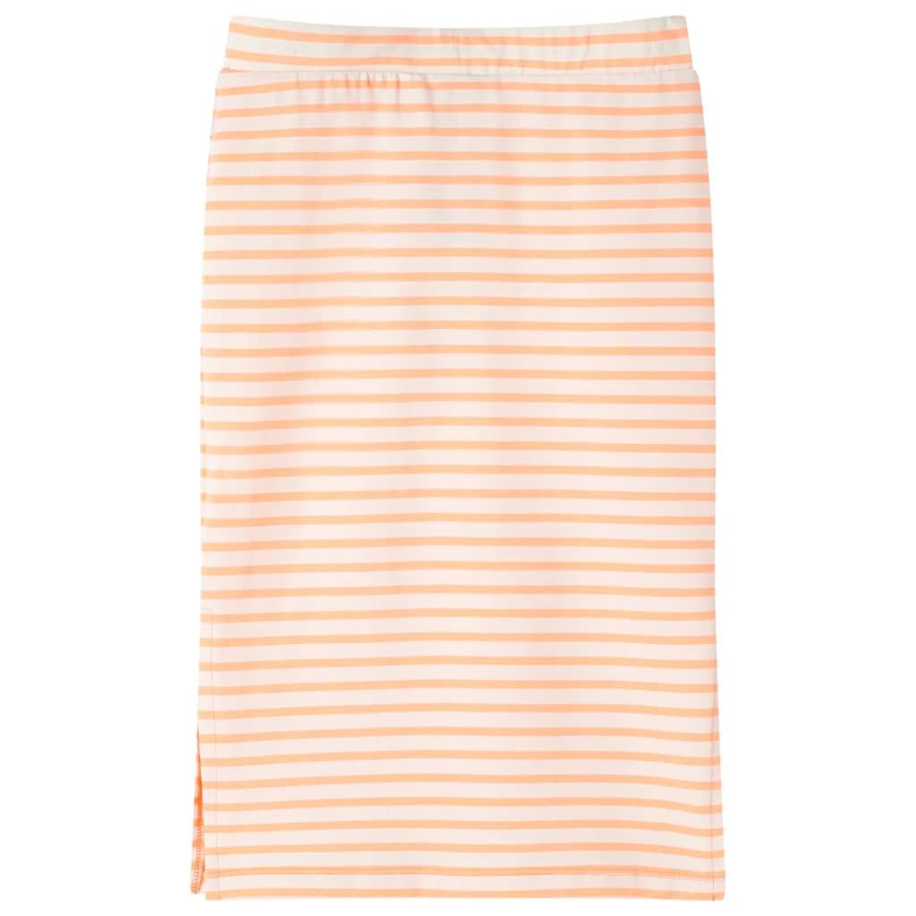 Gonna Dritta da Bambina a Righe Arancione Fluorescente 140 vidaXL