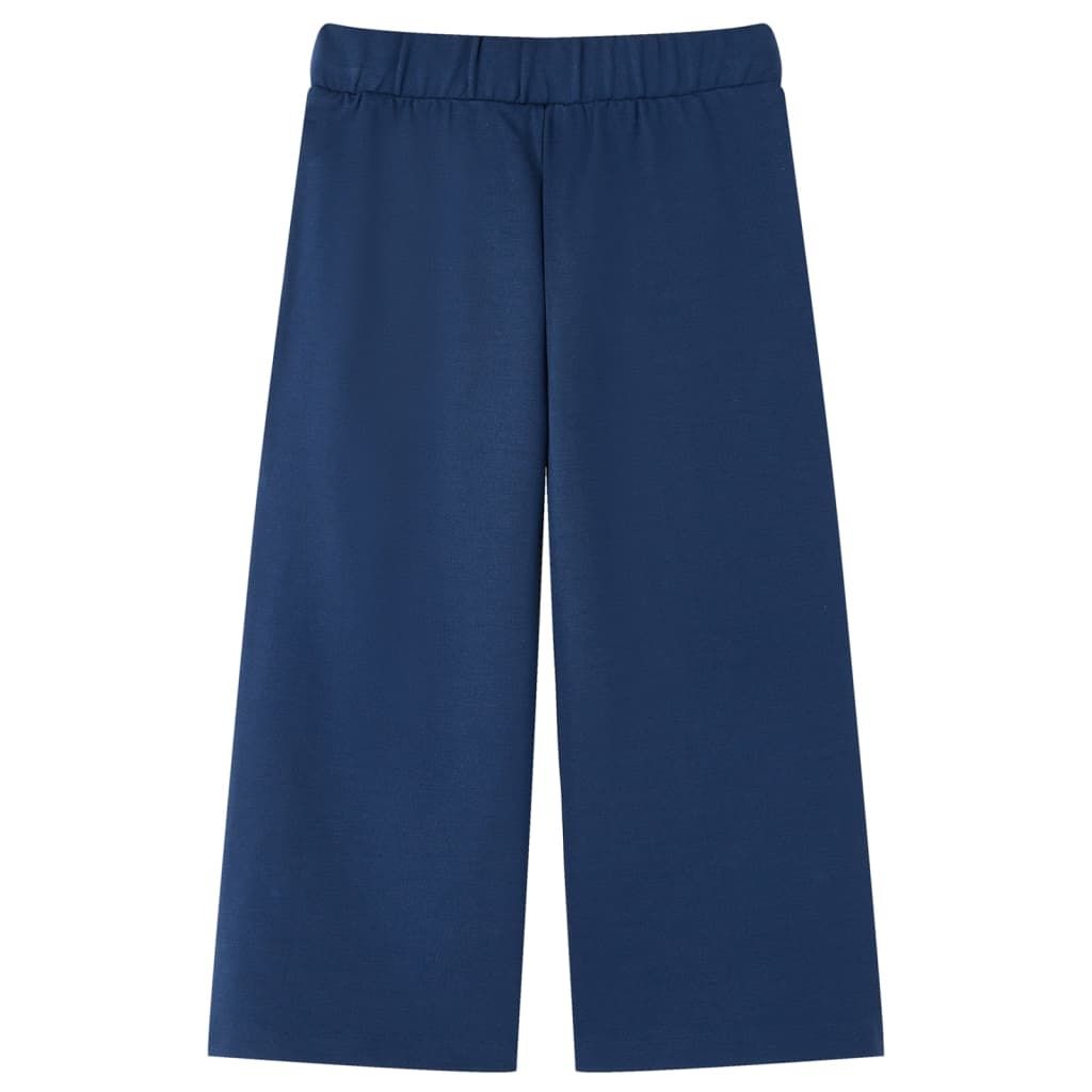 Pantaloni per Bambini a Gamba Larga Blu Marino 128 vidaXL