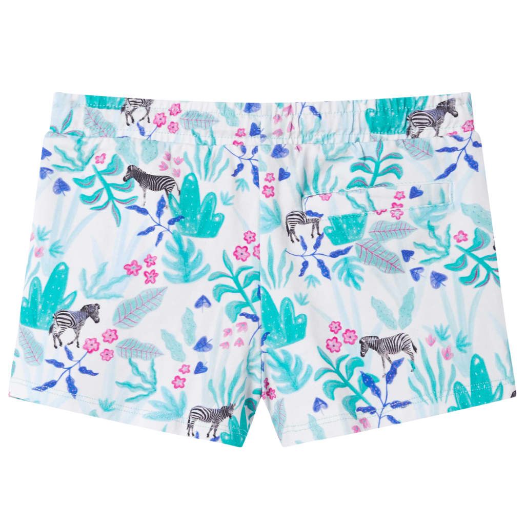 Pantaloncini per Bambini con Coulisse Ecru e Menta Scuro 140 vidaXL