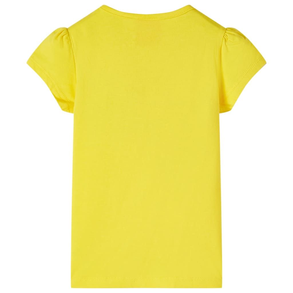 Maglietta da Bambina Gialla 104 vidaXL