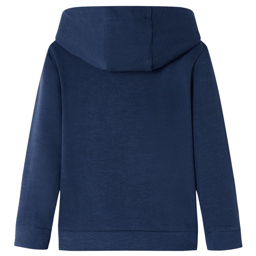 Felpa da Bambino con Cappuccio Blu Marino Mélange e Arancione 92 vidaXL