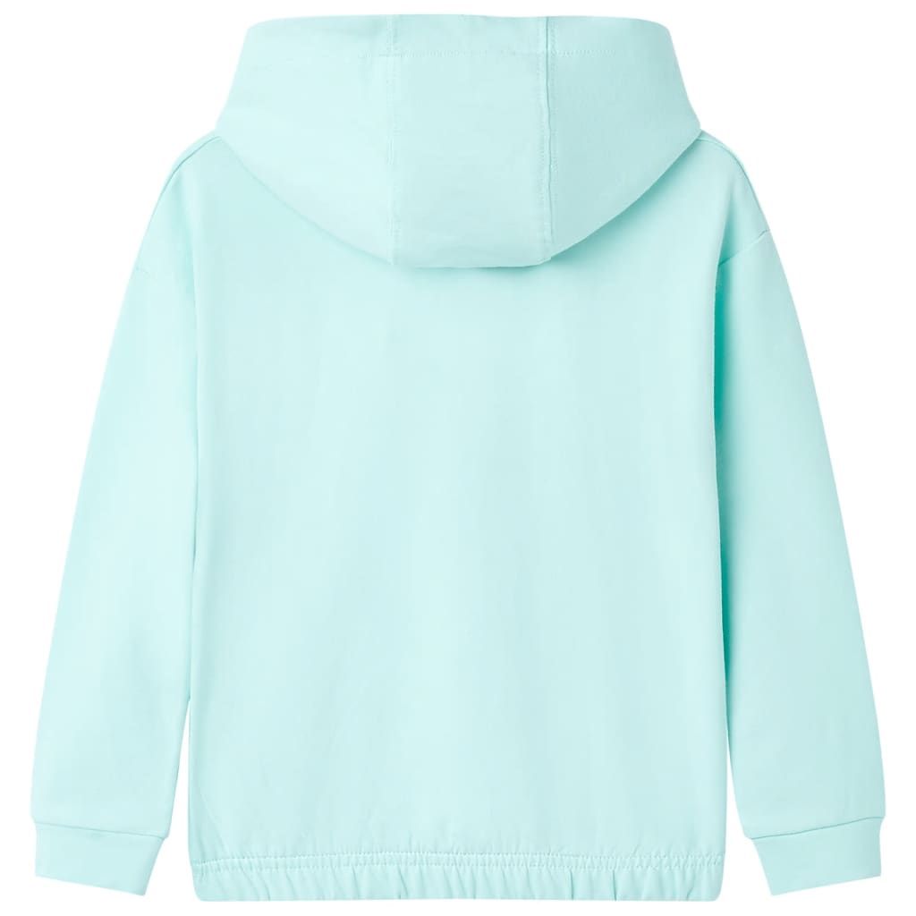 Felpa con Cappuccio da Bambina Acqua Chiaro 128 vidaXL