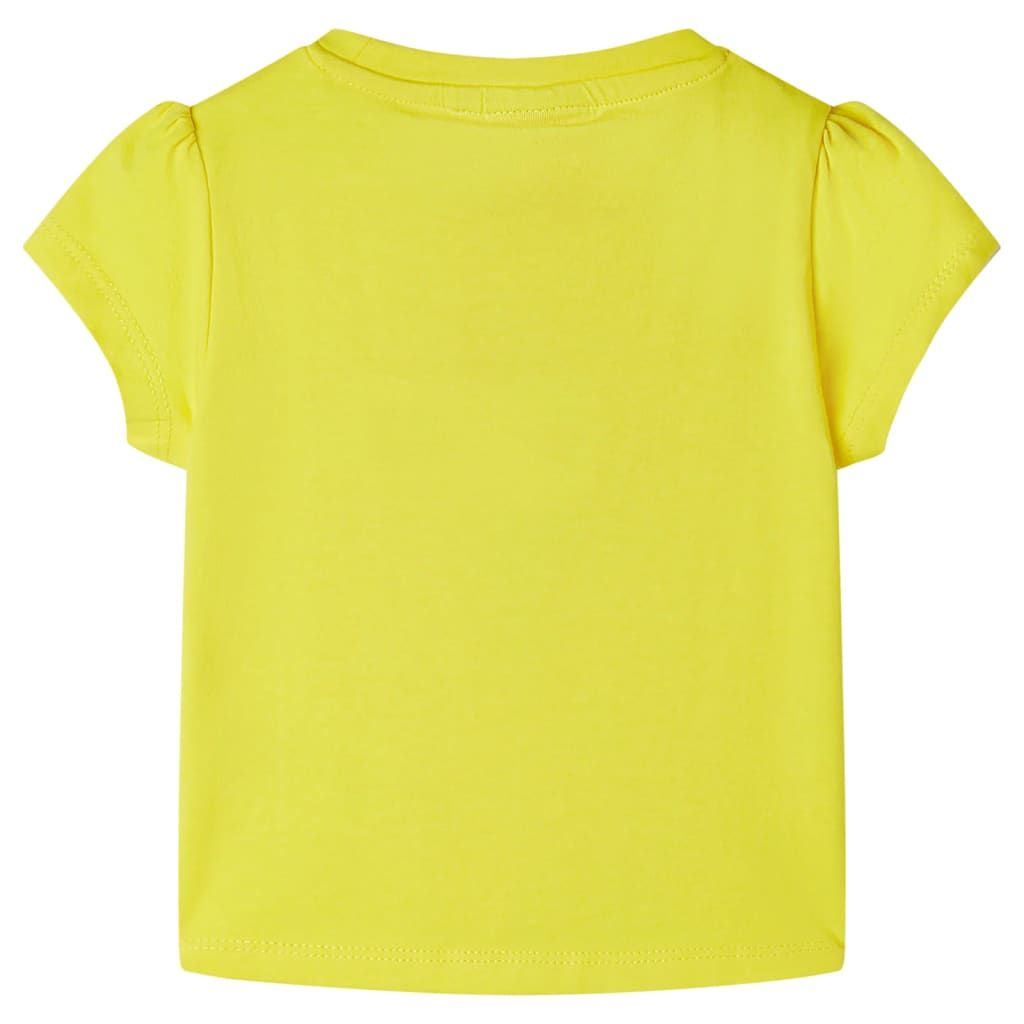 Maglietta da Bambina Gialla 128 vidaXL