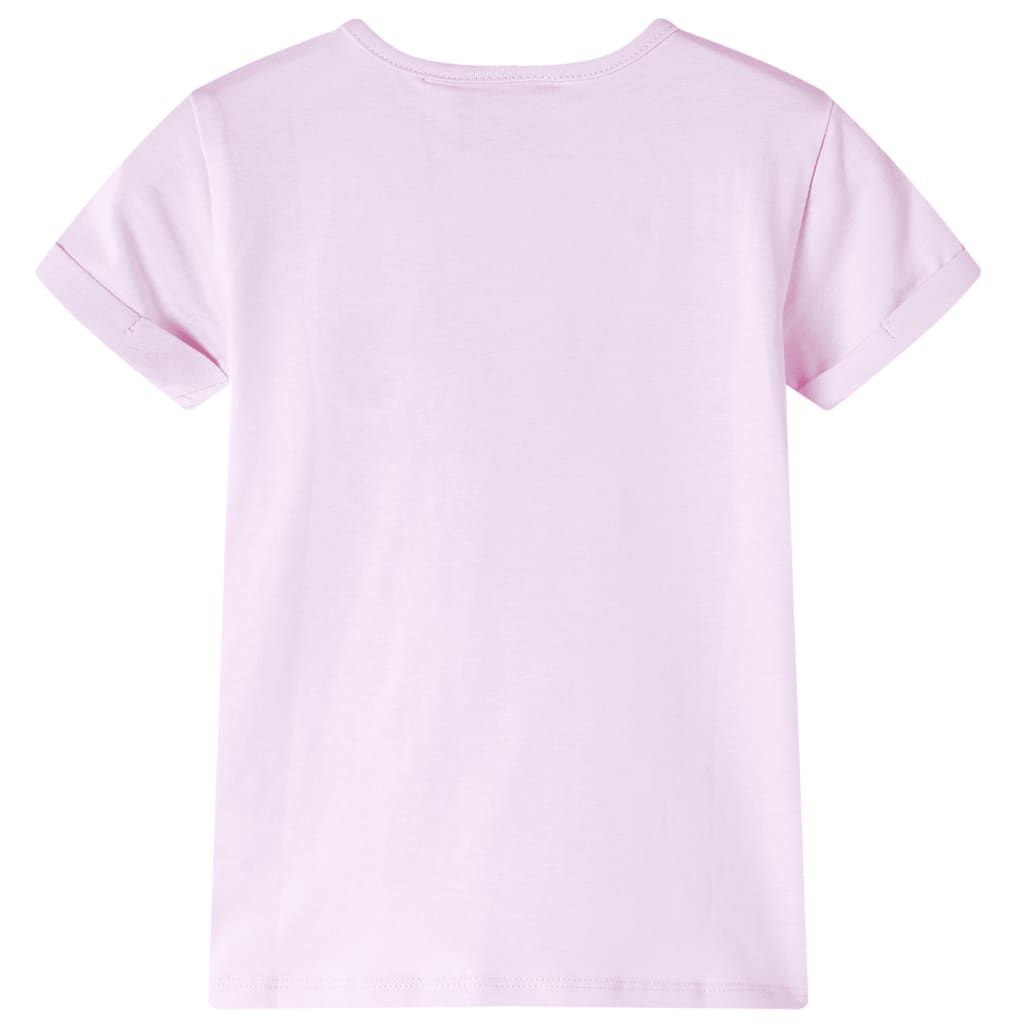 Maglietta da Bambina Rosa Tenue 116 vidaXL