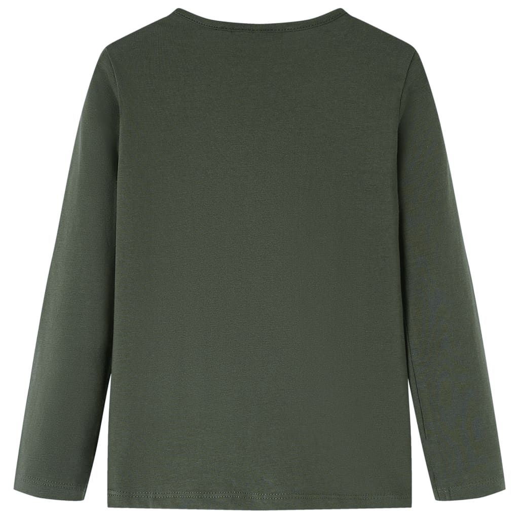 Maglietta da Bambina a Maniche Lunghe Khaki 116 vidaXL