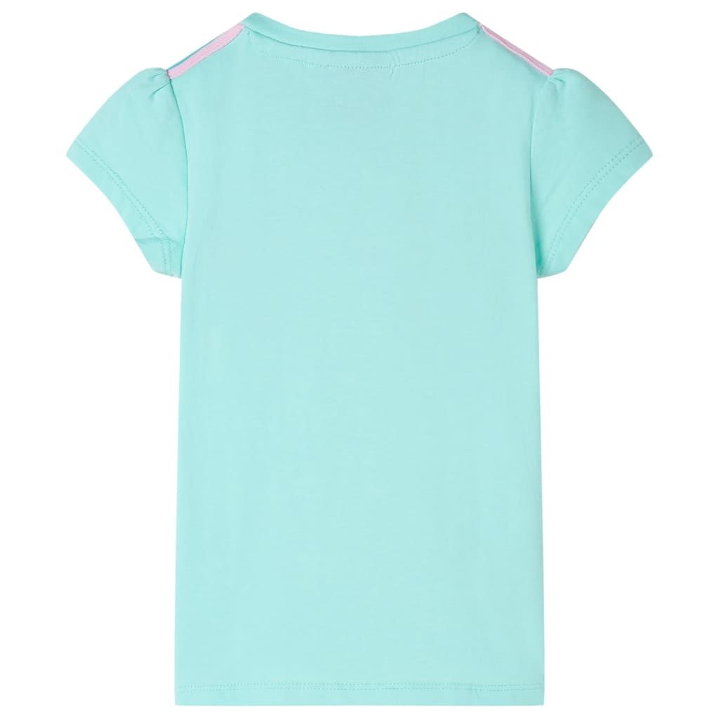 Maglietta da Bambina Menta Chiaro 116 vidaXL