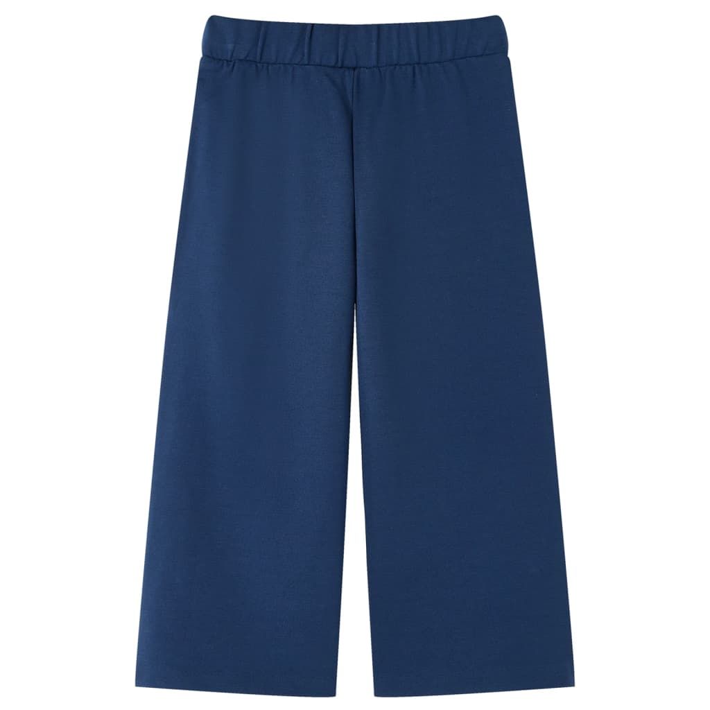 Pantaloni per Bambini a Gamba Larga Blu Marino 116 vidaXL