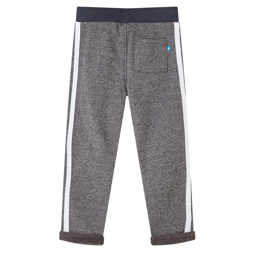 Pantaloni Tuta per Bambini Grigio Scuro Mélange 140 vidaXL