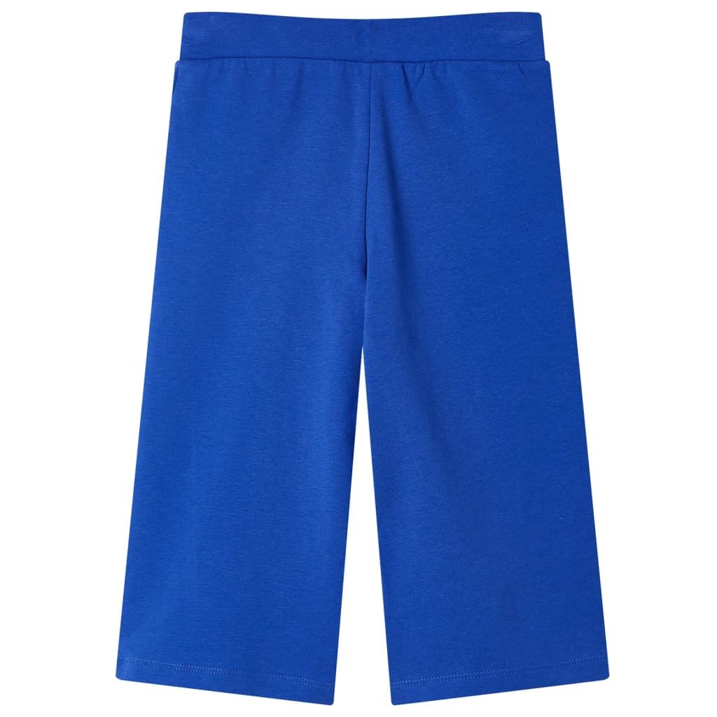 Pantaloni per Bambini a Gamba Larga Blu Cobalto 128 vidaXL