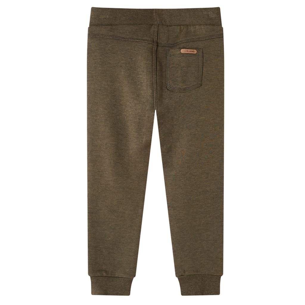 Pantaloni Tuta per Bambini Cachi Mélange 104 vidaXL