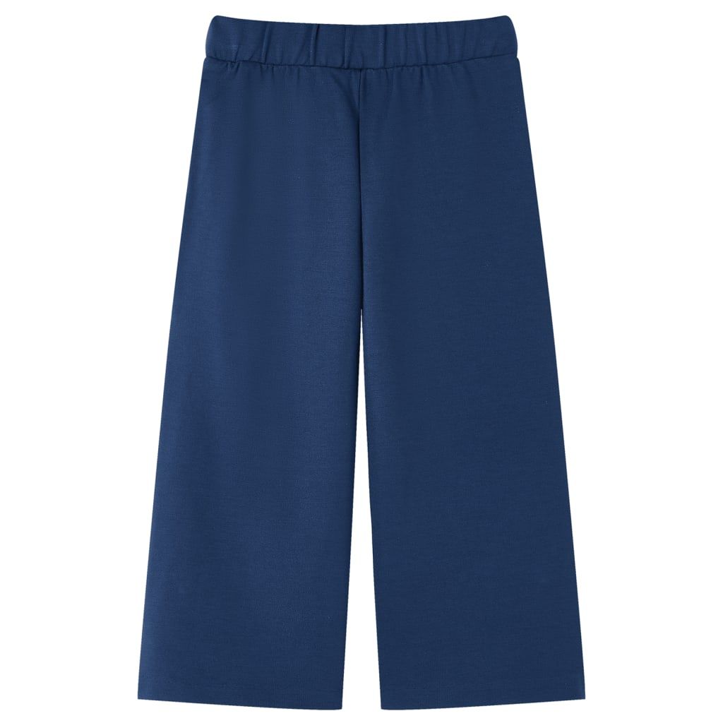 Pantaloni per Bambini a Gamba Larga Blu Marino 140 vidaXL