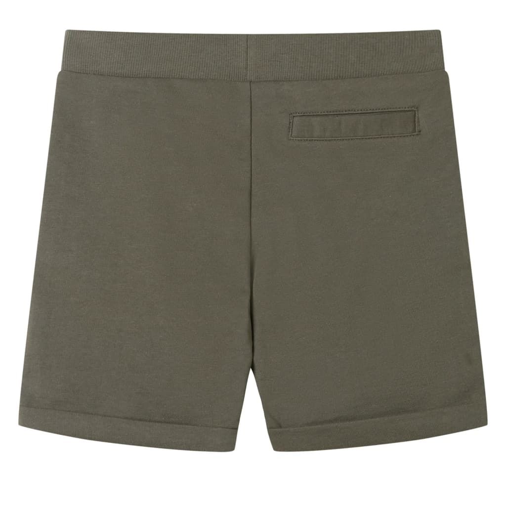 Pantaloncini per Bambini con Coulisse Cachi Scuro 128 vidaXL