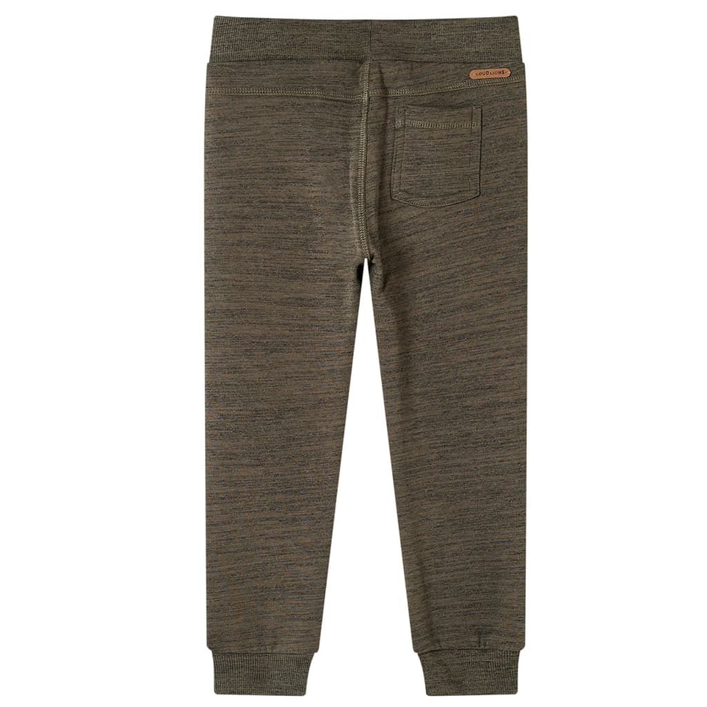 Pantaloni Tuta per Bambini Cachi Scuro Mélange 92 vidaXL