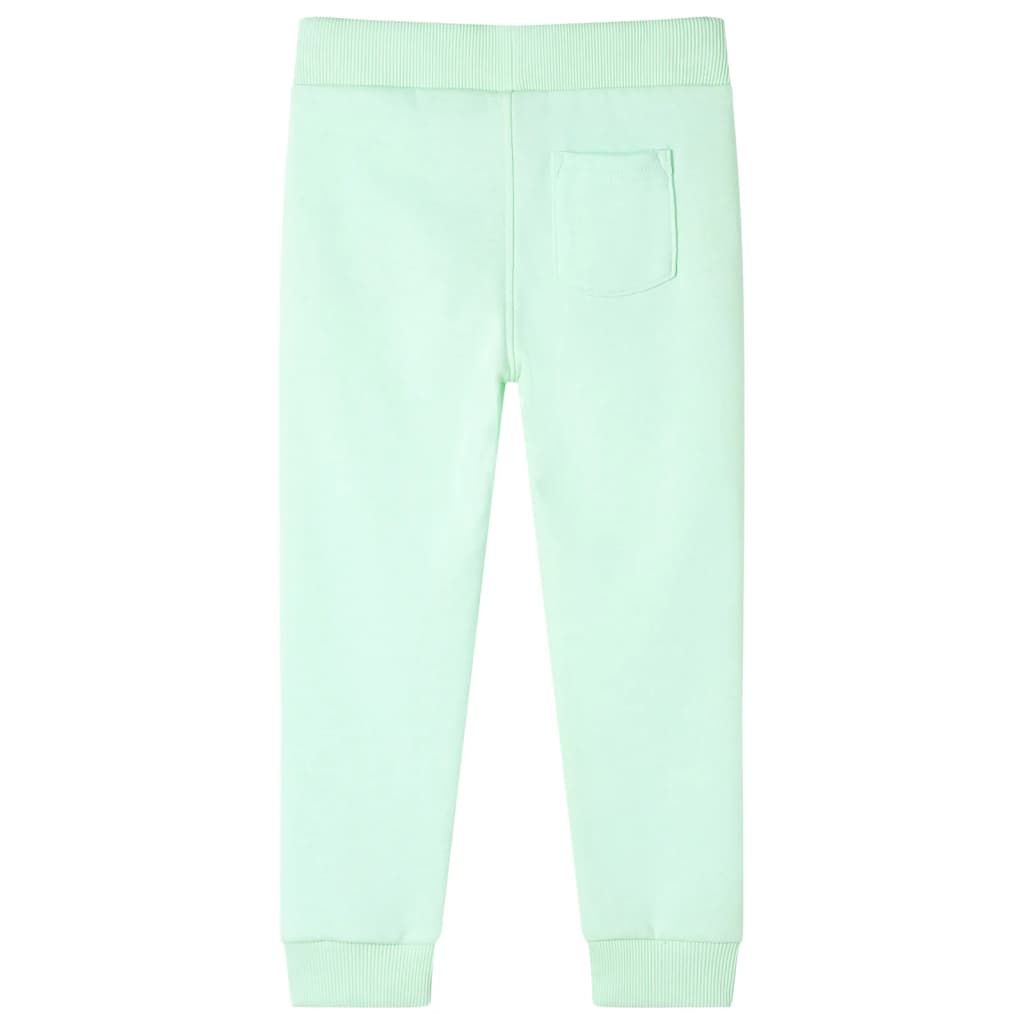 Pantaloni Tuta per Bambini Verde Brillante 116 vidaXL