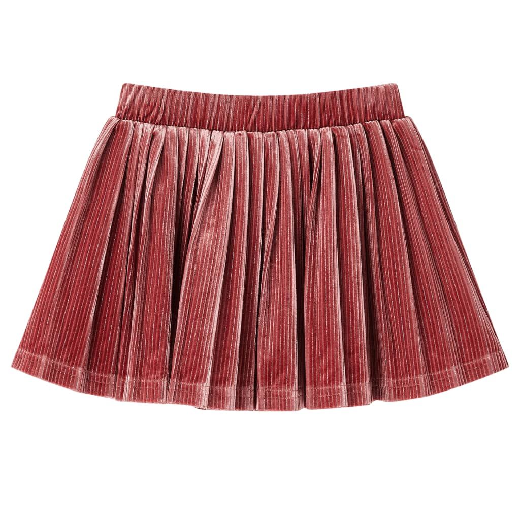 Gonna Plissettata da Bambina Rosa Medio 128 vidaXL