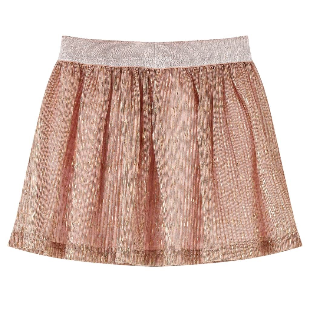 Gonna da Bambina con Brillantini Rosa Tenue 140 vidaXL