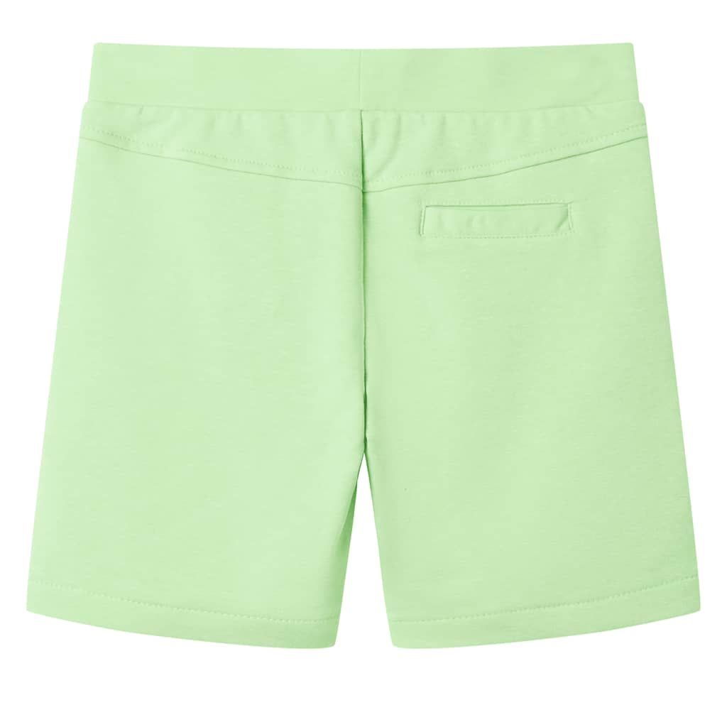 Pantaloncini da Bambino Verde Fluo 128 vidaXL