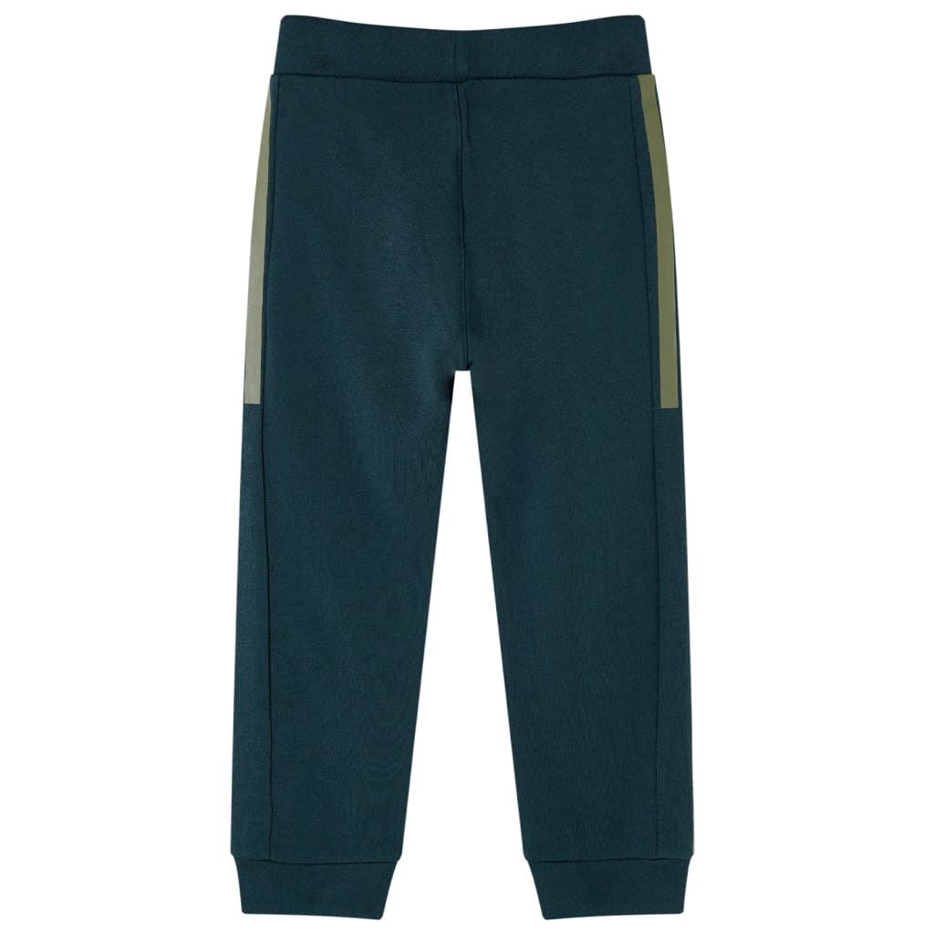 Pantaloni Tuta per Bambini con Coulisse Verde Muschio 128 vidaXL