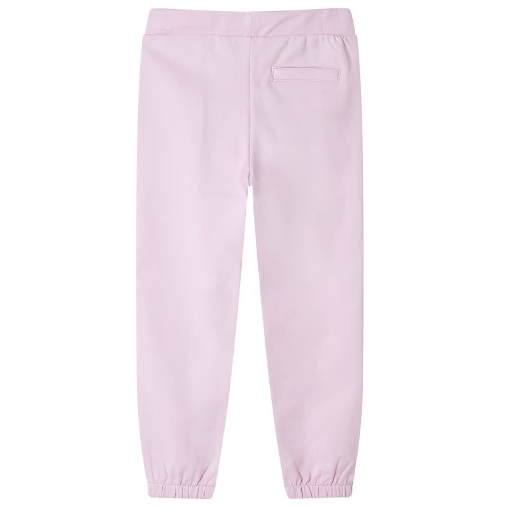 Pantaloni Tuta per Bambini Rosa Chiaro 92 vidaXL