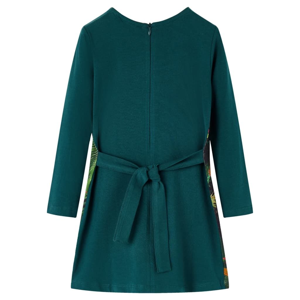 Abito da Bambina a Maniche Lunghe Verde Scuro 104 vidaXL