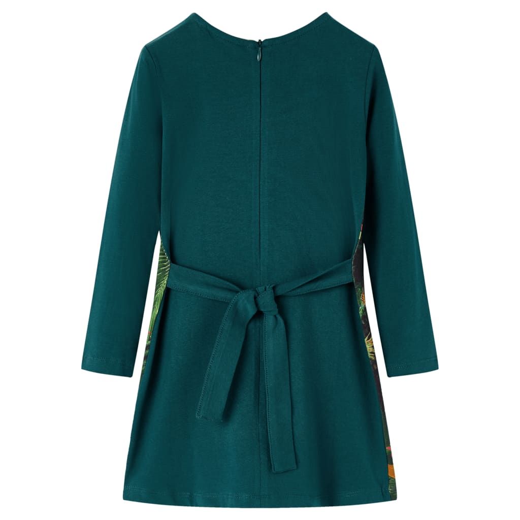 Abito da Bambina a Maniche Lunghe Verde Scuro 116 vidaXL