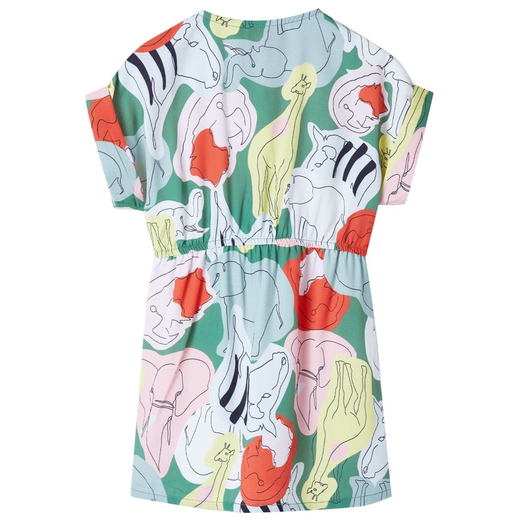 Abito da Bambina Verde 140 vidaXL