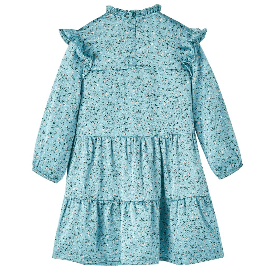 Abito da Bambina a Maniche Lunghe Blu 128 vidaXL