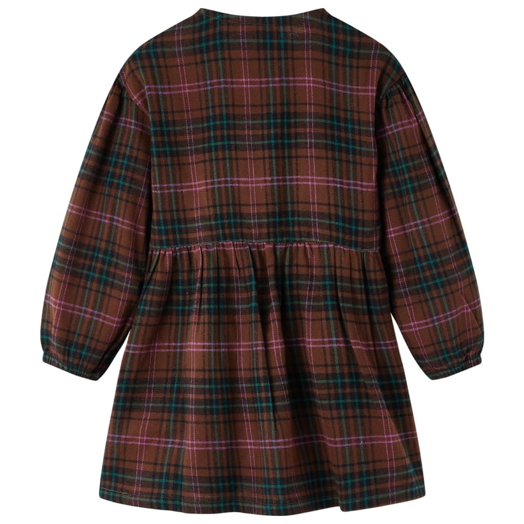 Abito da Bambina a Maniche Lunghe Cognac 92 vidaXL