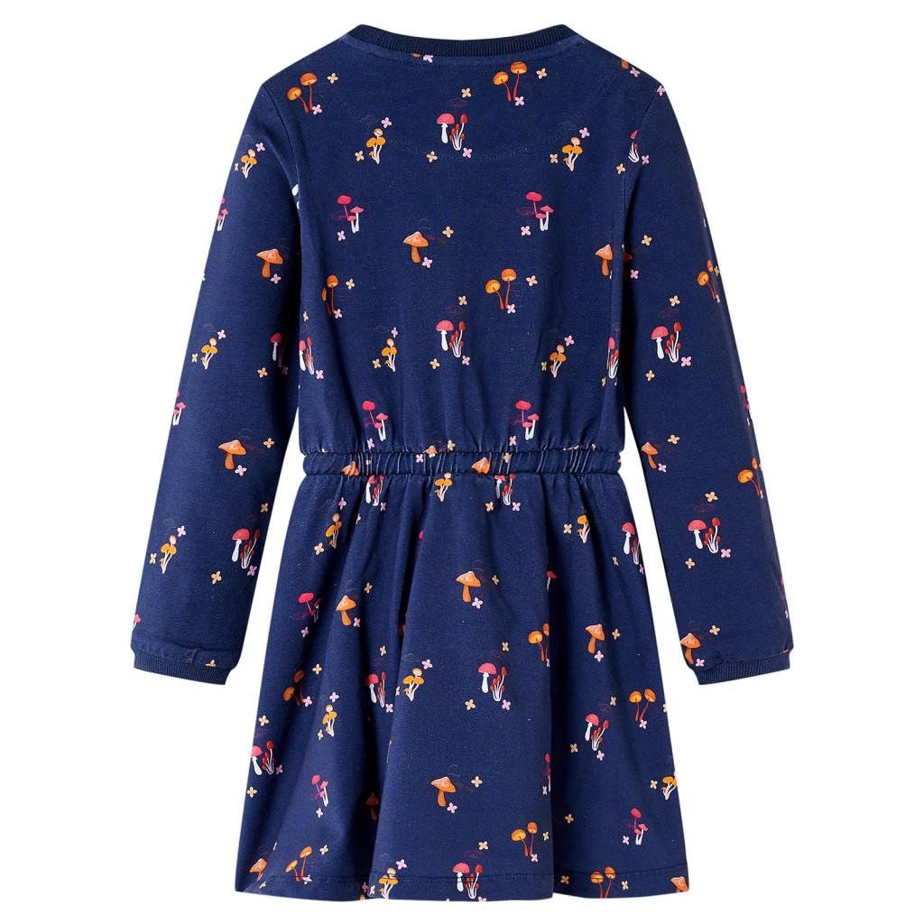 Abito da Bambina Blu Marino 140 vidaXL