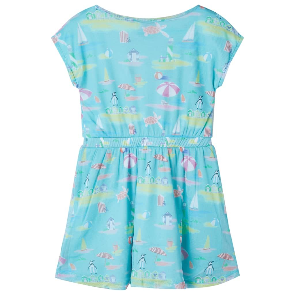 Abito da Bambina Acqua Chiaro 140 vidaXL