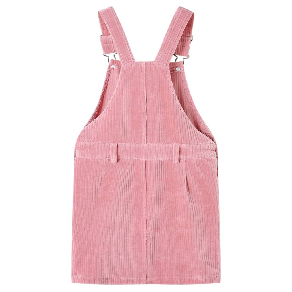 Abito Scamiciato da Bambina Velluto a Coste Rosa Chiaro 92 vidaXL