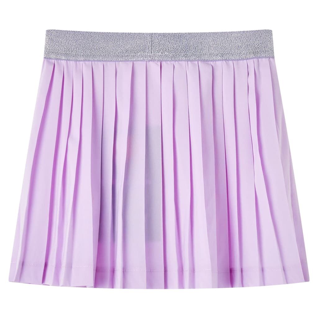 Gonna Plissettata da Bambina Lilla 128 vidaXL