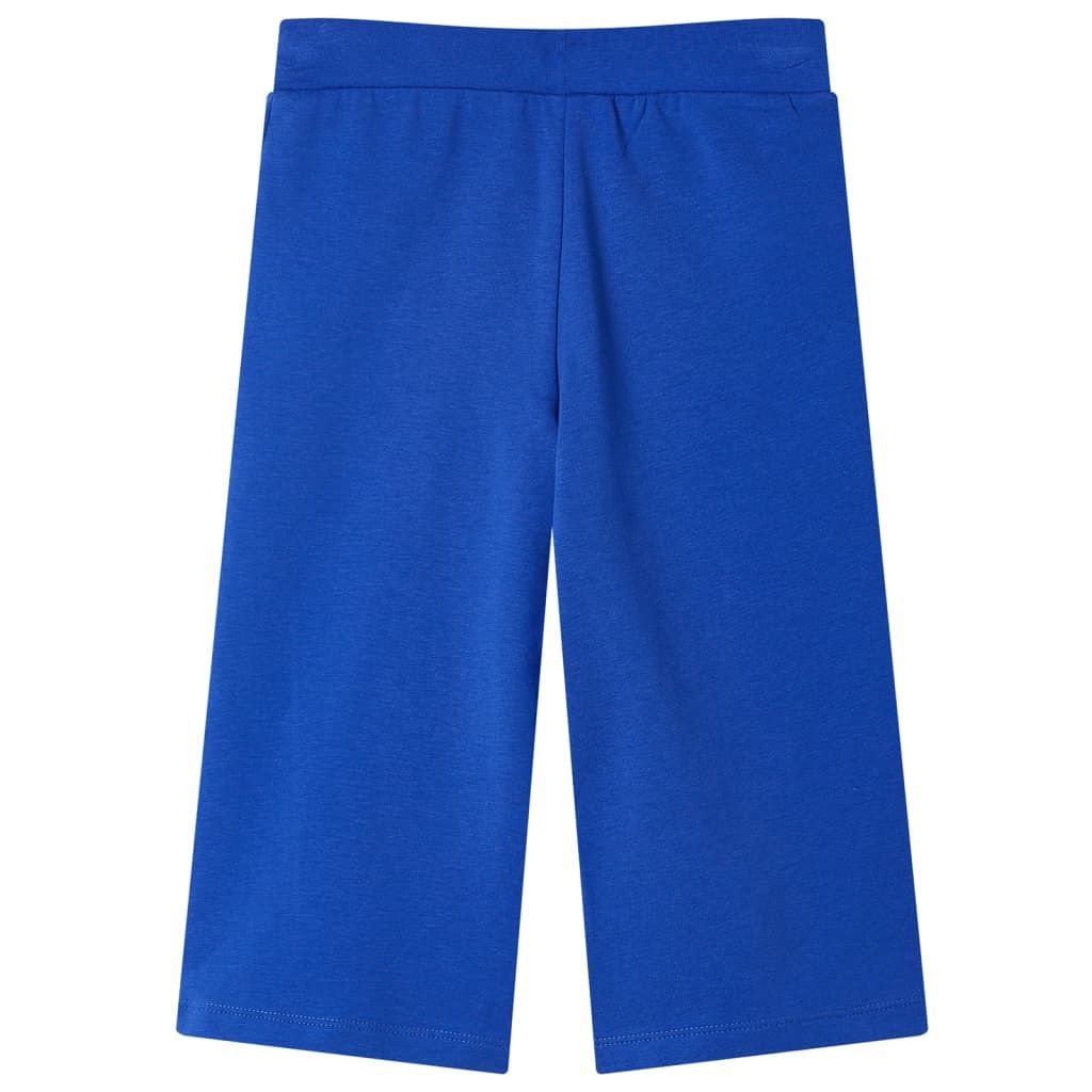 Pantaloni per Bambini a Gamba Larga Blu Cobalto 140 vidaXL