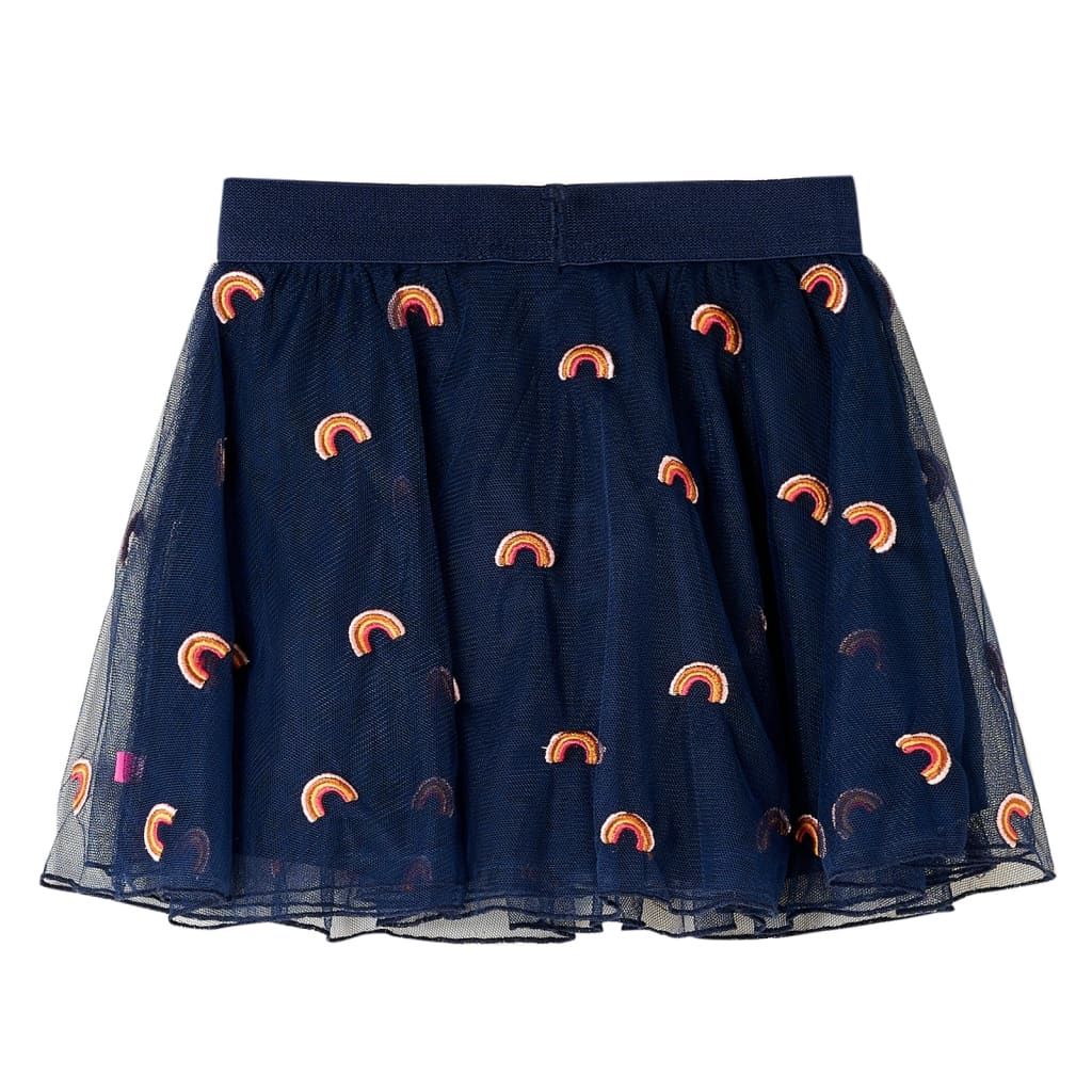 Gonna da Bambina con Tulle Blu Marino 92 vidaXL