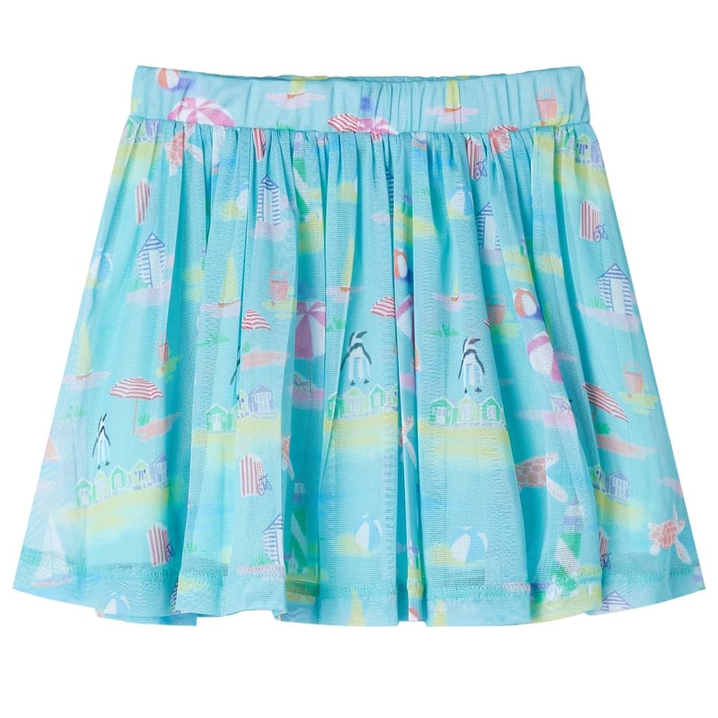 Gonna Plissettata da Bambina Acqua Chiaro 116 vidaXL